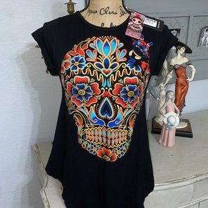 BNWT Ayguey Skull Blouse